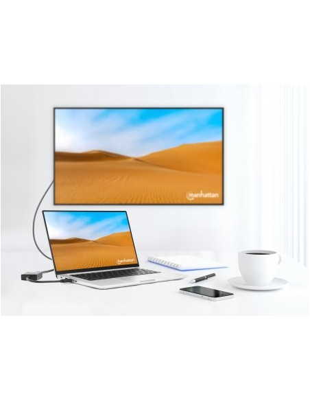 Manhattan 153690 Stacja Dokująca Przewodowa Usb 3.2 Gen 1 (3.1 Gen 1) Type-A Czarny