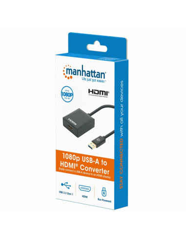 Manhattan 153690 Stacja Dokująca Przewodowa Usb 3.2 Gen 1 (3.1 Gen 1) Type-A Czarny