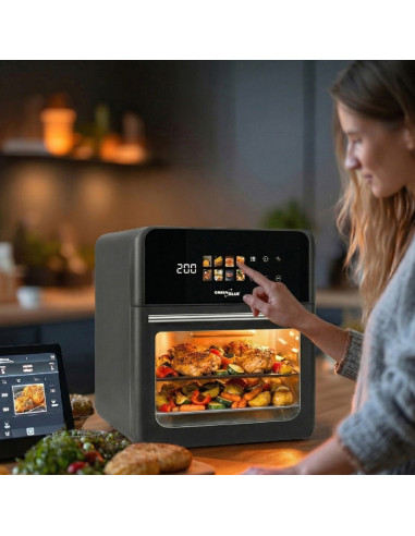 Greenblue Frytkownica Beztłuszczowa Air Fryer, Mocna 1800W, Pojemność 10L, 8 Programów, Akcesoria, Timer Gb950