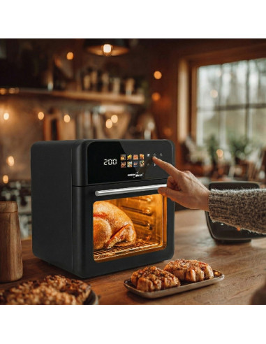 Greenblue Frytkownica Beztłuszczowa Air Fryer, Mocna 1800W, Pojemność 10L, 8 Programów, Akcesoria, Timer Gb950