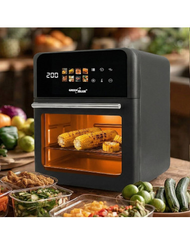 Greenblue Frytkownica Beztłuszczowa Air Fryer, Mocna 1800W, Pojemność 10L, 8 Programów, Akcesoria, Timer Gb950