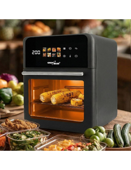 Greenblue Frytkownica Beztłuszczowa Air Fryer, Mocna 1800W, Pojemność 10L, 8 Programów, Akcesoria, Timer Gb950