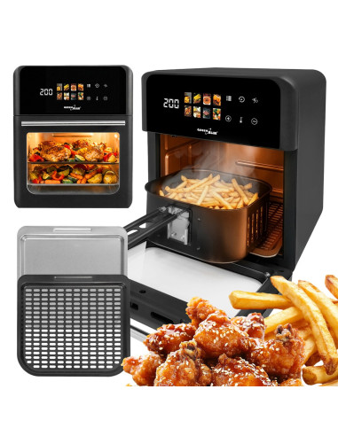 Greenblue Frytkownica Beztłuszczowa Air Fryer, Mocna 1800W, Pojemność 10L, 8 Programów, Akcesoria, Timer Gb950