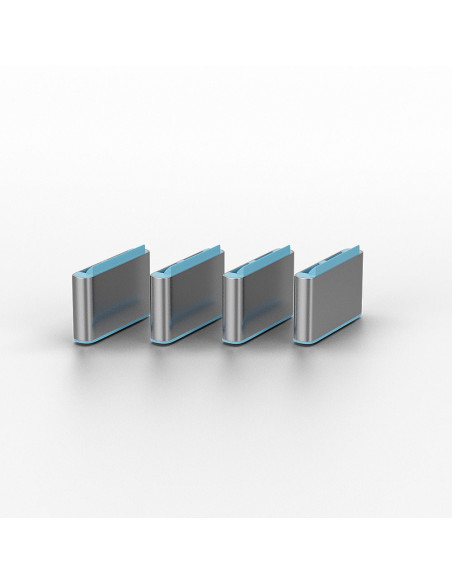 Lindy 40465 Bloker Portów Blokada Portu + Klucz Usb Type-C Niebieski Kopolimer Akrylonitrylo-Butadieno-Styrenowy (Abs) 1 Szt.