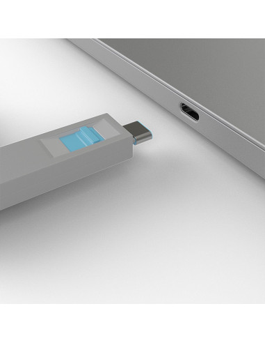 Lindy 40465 Bloker Portów Blokada Portu + Klucz Usb Type-C Niebieski Kopolimer Akrylonitrylo-Butadieno-Styrenowy (Abs) 1 Szt.