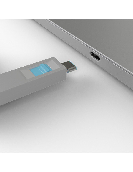 Lindy 40465 Bloker Portów Blokada Portu + Klucz Usb Type-C Niebieski Kopolimer Akrylonitrylo-Butadieno-Styrenowy (Abs) 1 Szt.