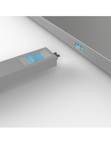 Lindy 40465 Bloker Portów Blokada Portu + Klucz Usb Type-C Niebieski Kopolimer Akrylonitrylo-Butadieno-Styrenowy (Abs) 1 Szt.