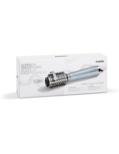 Babyliss Hydro-Fusion Hydro Fusion Air Styler Szczotka Z Gorącym Powietrzem Ciepły Kolor Aqua, Czarny, Metaliczny 700 W 2,5 M
