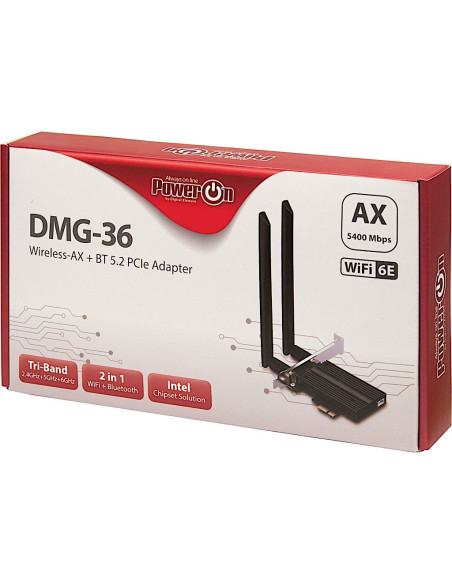 Inter-Tech Dmg-36 Wewnętrzny Wlan / Bluetooth 5400 Mbit/S