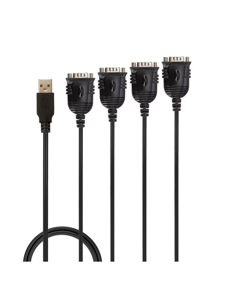 Lindy 42675 Kabel Równoległy Czarny 0,94 M Usb Typu-A Db-9