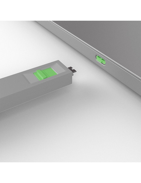 Lindy 40426 Bloker Portów Blokada Portu + Klucz Usb Type-C Zielony 5 Szt.
