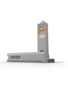 Lindy 40428 Bloker Portów Klucz Blokady Portu Usb Type-C Szary, Pomarańczowy 4 Szt.