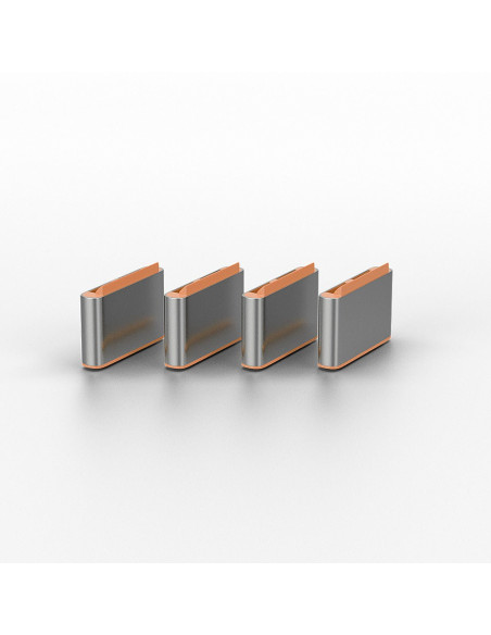 Lindy 40428 Bloker Portów Klucz Blokady Portu Usb Type-C Szary, Pomarańczowy 4 Szt.