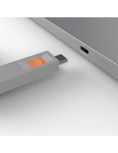 Lindy 40428 Bloker Portów Klucz Blokady Portu Usb Type-C Szary, Pomarańczowy 4 Szt.