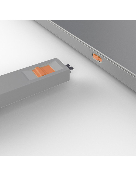 Lindy 40428 Bloker Portów Klucz Blokady Portu Usb Type-C Szary, Pomarańczowy 4 Szt.