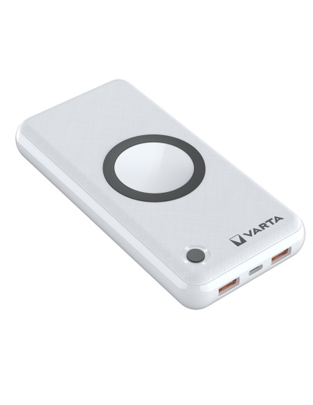 Varta 57909 101 111 Bank Mocy Litowo-Polimerowy (Lipo) 20000 Mah Bezprzewodowe Ładowanie Biały