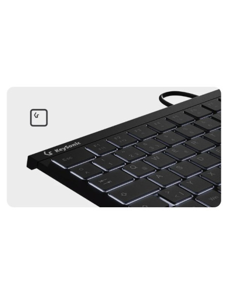 Keysonic Ksk-5011Elc (De) Klawiatura Dom Usb Qwertz Niemiecki Czarny