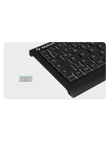 Keysonic Ksk-3011Elc (De) Klawiatura Dom Usb Qwertz Niemiecki Czarny