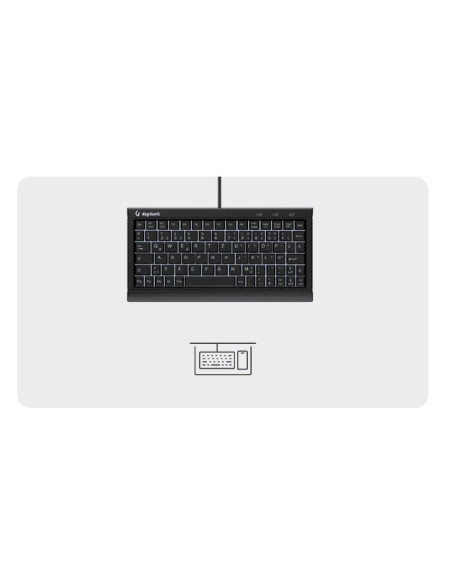 Keysonic Ksk-3011Elc (De) Klawiatura Dom Usb Qwertz Niemiecki Czarny