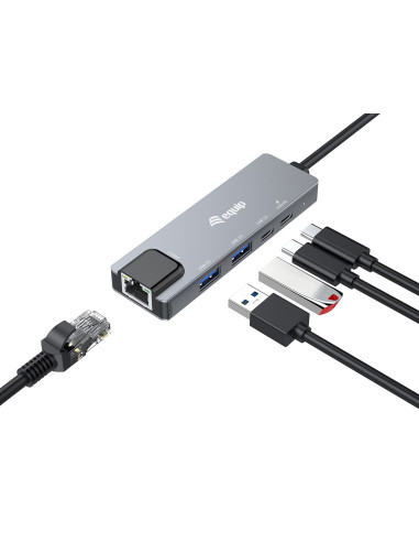 Equip 133496 Stacja Dokująca Przewodowa Usb 3.2 Gen 1 (3.1 Gen 1) Type-C Szary