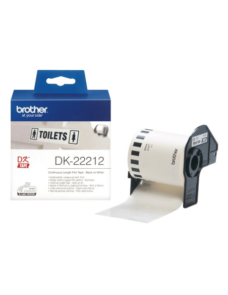 Brother Dk-22212 Taśmy Do Etykietowania Czarny Na Białym