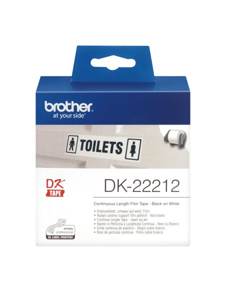 Brother Dk-22212 Taśmy Do Etykietowania Czarny Na Białym