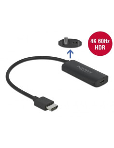 Delock Adapter Hdmi-A Męski   Usb Type-C Żeński Czarny