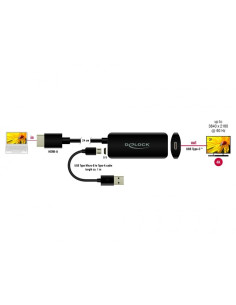 Delock Adapter Hdmi-A Męski   Usb Type-C Żeński Czarny 2