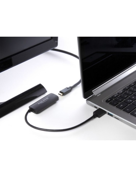 Delock Adapter Hdmi-A Męski   Usb Type-C Żeński Czarny