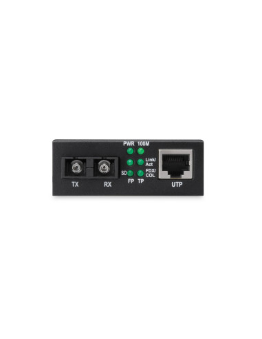 Digitus Media Konwerter Rj45 10/100Base-Tx Na Sc Duplex 100Base-Fx, Tx/Rx 1310Nm, 20 Km