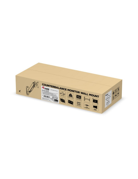 Equip 650136 Uchwyt / Stojak Do Monitorów 81,3 Cm (32") Ściana Czarny