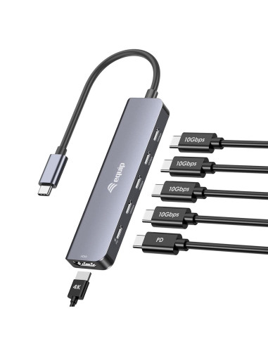 Equip 133499 Stacja Dokująca Przewodowa Usb 3.2 Gen 2 (3.1 Gen 2) Type-C Szary