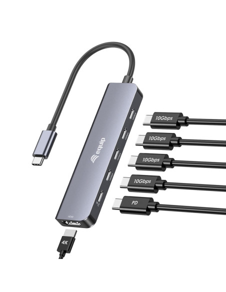Equip 133499 Stacja Dokująca Przewodowa Usb 3.2 Gen 2 (3.1 Gen 2) Type-C Szary