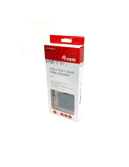 Equip 133484 Stacja Dokująca Usb 3.2 Gen 1 (3.1 Gen 1) Type-C Srebrny
