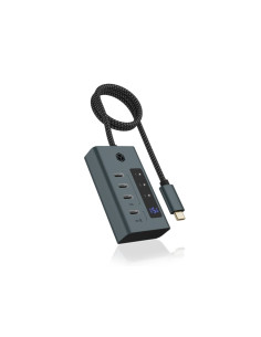 Icy Box Ib-Hub1454-C31 Usb 3.2 Gen 1 (3.1 Gen 1) Type-C 10000 Mbit/S Niebieski, Szary 2