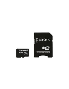 Sd Microsd Card   4Gb Transcend Sdhc Class10 W/Adapter