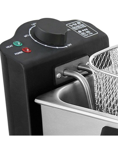 Emerio Df-120482 Frytkownica Podwójny 3 L Autonomiczny 2000 W Czarny, Stal Nierdzewna