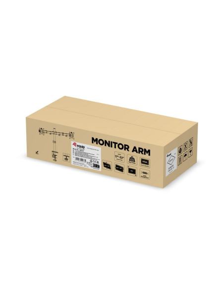 Equip 650157 Uchwyt / Stojak Do Monitorów 81,3 Cm (32") Biurko Czarny