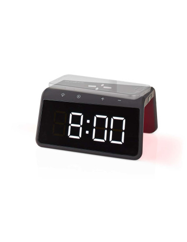 Nedis Wcacq30Bk Budzik Cyfrowy Budzik Czarny