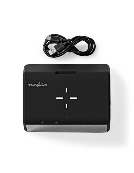Nedis Wcacq30Bk Budzik Cyfrowy Budzik Czarny