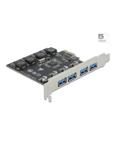 Delock Karta Pci Express X1 Do 4 X Zewnętrzne Usb Typ-A Żeński Superspeed Usb (Usb 3.2 Gen 1) 2
