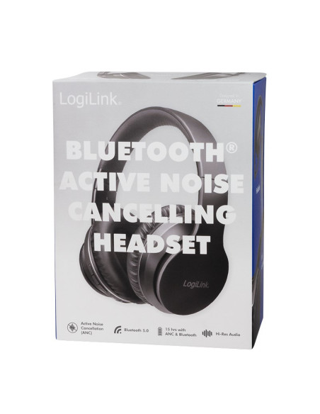 Logilink Bt0053 Słuchawki/Zestaw Słuchawkowy Bezprzewodowy Opaska Na Głowę Muzyka Bluetooth Czarny