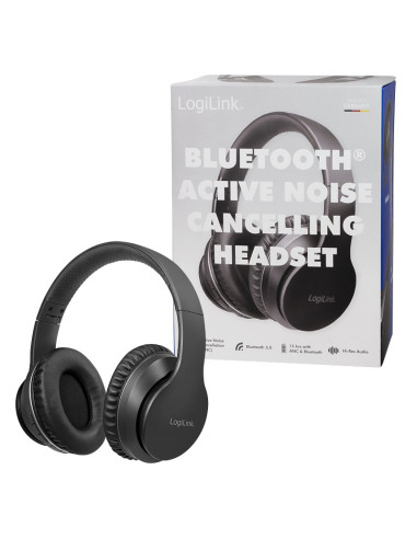 Logilink Bt0053 Słuchawki/Zestaw Słuchawkowy Bezprzewodowy Opaska Na Głowę Muzyka Bluetooth Czarny