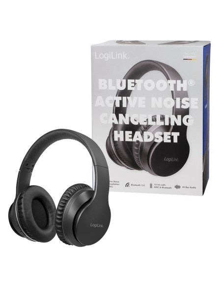 Logilink Bt0053 Słuchawki/Zestaw Słuchawkowy Bezprzewodowy Opaska Na Głowę Muzyka Bluetooth Czarny