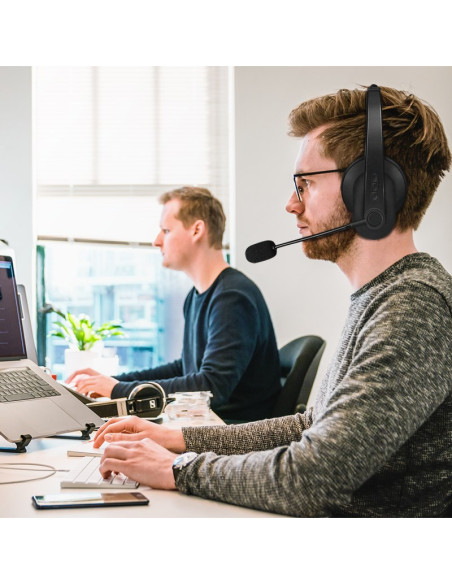 Logilink Bt0060 Słuchawki/Zestaw Słuchawkowy Bezprzewodowy Opaska Na Głowę Biuro/Centrum Telefoniczne Bluetooth Czarny