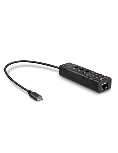 Lindy 43249 Huby I Koncentratory Usb 3.2 Gen 1 (3.1 Gen 1) Type-C 5000 Mbit/S Czarny