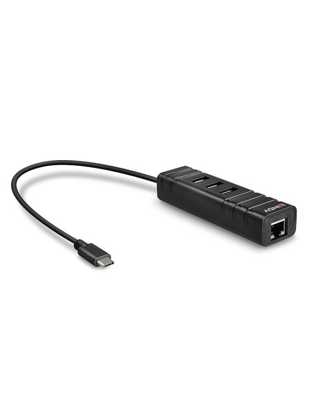 Lindy 43249 Huby I Koncentratory Usb 3.2 Gen 1 (3.1 Gen 1) Type-C 5000 Mbit/S Czarny