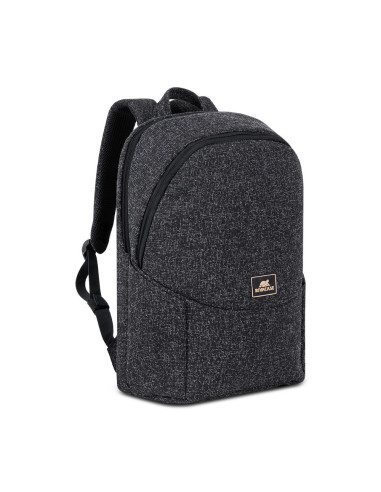 Plecak Na Laptop 15,6", Rivacase Anvik, 15L, Czarny, Z Materiału Wodoodpornego, Kieszenie Na Tablet 10,5", Smartfon, Dokumenty, 