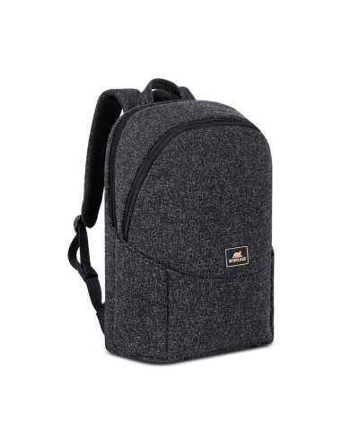 Plecak Na Laptop 15,6", Rivacase Anvik, 15L, Czarny, Z Materiału Wodoodpornego, Kieszenie Na Tablet 10,5", Smartfon, Dokumenty, 