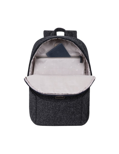 Plecak Na Laptop 15,6", Rivacase Anvik, 15L, Czarny, Z Materiału Wodoodpornego, Kieszenie Na Tablet 10,5", Smartfon, Dokumenty, 